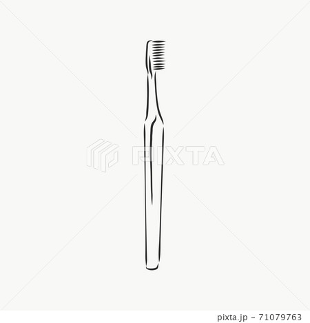 Toothpaste On Toothbrush Drawing HighRes Vector Graphic  Getty Images