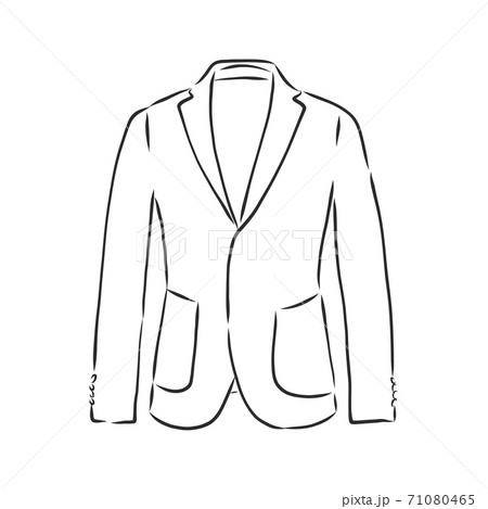 Vector illustration men's jacket. Clothes in business style, Vector illustration men's double-breasted jacket. Clothes in business style 71080465