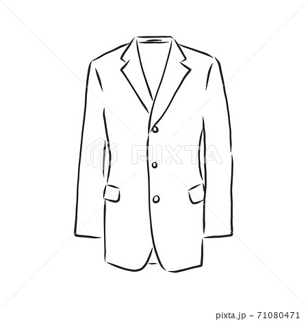 Vector illustration men's jacket. Clothes in business style, Vector illustration men's double-breasted jacket. Clothes in business style 71080471