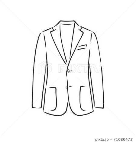 Vector illustration men's jacket. Clothes in business style, Vector illustration men's double-breasted jacket. Clothes in business style 71080472