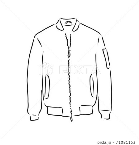 bomber sketch. bomber jacket, vector sketch bomber sketch. bomber jacket, vector sketch 71081153