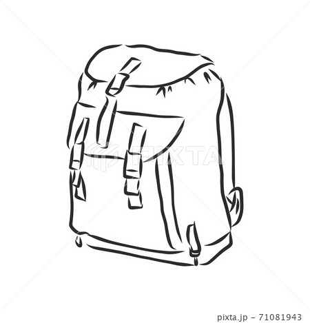 Vector Sketch Illustration Backpack Backpack のイラスト素材