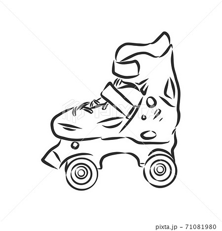 Roller Skates Icon Vector Illustration Ofのイラスト素材