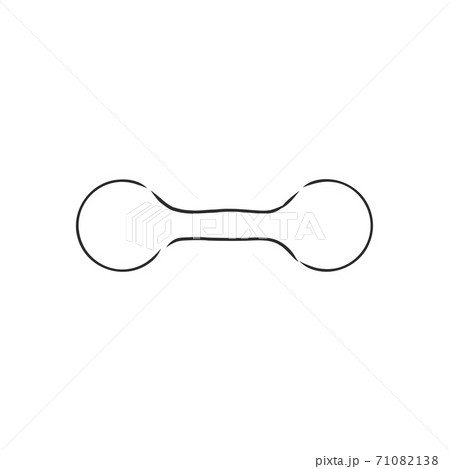 Sketch dumbbell weight, dumbbell, vector sketch 71082138