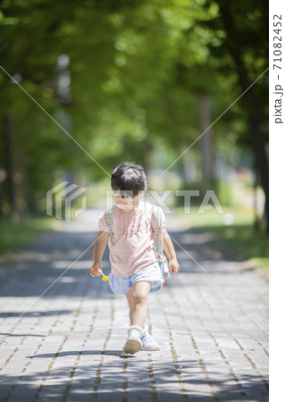 幼稚園へ通う女の子 幼稚園へ通う女の子 71082452