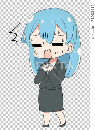 スーツ姿の女性 ミニキャラ ピンチのイラスト素材 スーツ姿の女性 ミニキャラ ピンチのイラスト素材