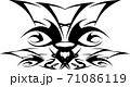 トライバル　フラワー　タトゥー　ステッカー 71086119