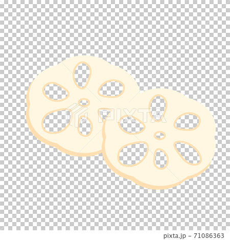 日本食 お節 縁起物 酢蓮 イラスト 日本食 お節 縁起物 酢蓮 イラスト 71086363