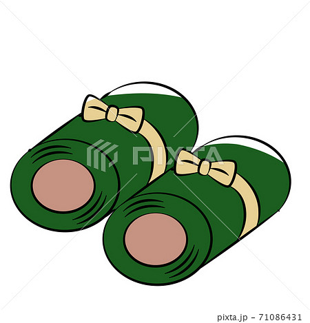 日本食 お節 縁起物 昆布巻き イラストのイラスト素材