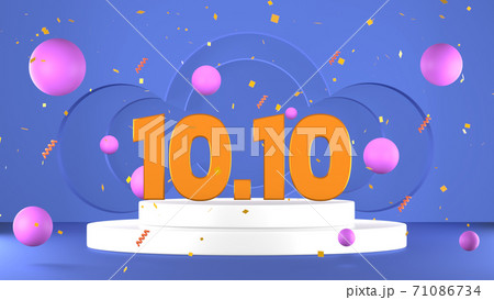 October 10 Super Sale Shopping Day on Pedestal and Confetti 71086734