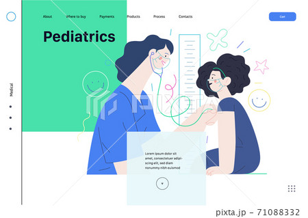 Pediatrics - medical insurance illustration 71088332