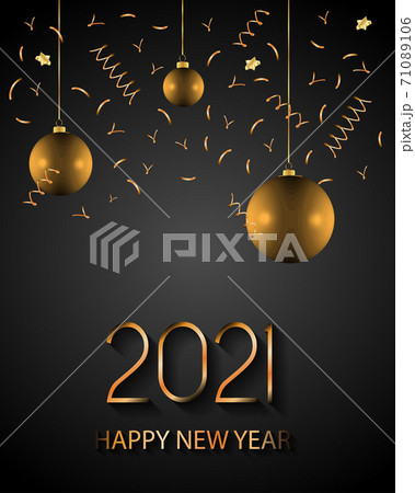 2021 Happy New Year background for your seasonal invitations, festive posters, greetings cards. 2021 Happy New Year background for your seasonal invitations, festive posters, greetings cards. 71089106