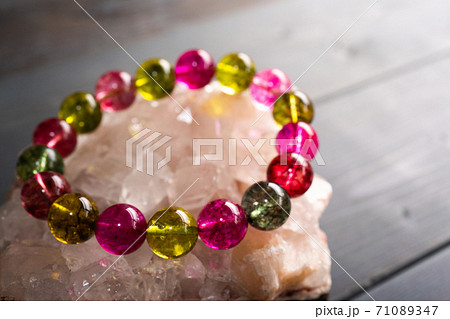 パワーストーンブレスレット　カラフル 71089347