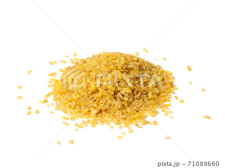 Bulgur, Bulgour or Bulghur Heap Isolated on White Background 71089660