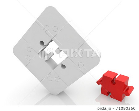 Puzzle concept with a blank middle Puzzle concept with a blank middle 71090360