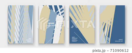 Modern cover collection design vector. Abstract retro style pastel blue white lines texture. Striped trend background. Futuristic geometric stripe pattern.Design presentation, template, business cards 71090612