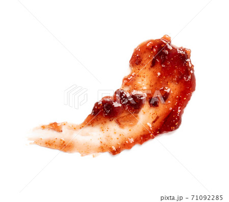 Dark Red Berry Jam Round Blot Frame or Spot Isolated Dark Red Berry Jam Round Blot Frame or Spot Isolated 71092285