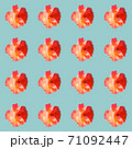 Seamless pattern with roses on a light gray-blue background. 71092447