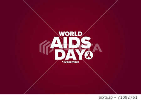 World AIDS Day. 1 December. Holiday concept. Template for background, banner, card, poster with text 71092761
