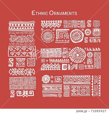 Ethnic handmade ornament for your design 71093427