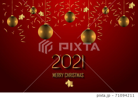 2021 Merry Christmas background for your seasonal invitations, festival posters, greetings cards. 71094211