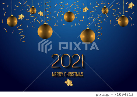 2021 Merry Christmas background for your seasonal invitations, festival posters, greetings cards. 71094212