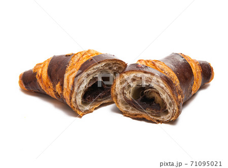chocolate croissant isolated chocolate croissant isolated 71095021