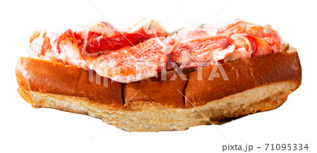 Fresh Maine Lobser Roll Isolated Fresh Maine Lobser Roll Isolated 71095334