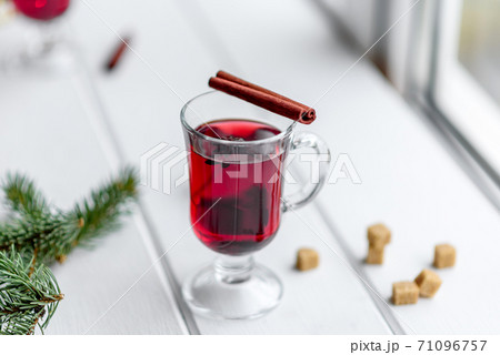 Hot mulled wine for winter and Christmas with various spices Hot mulled wine for winter and Christmas with various spices 71096757