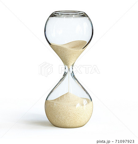 Hourglass On White Background Sandglass 3d のイラスト素材