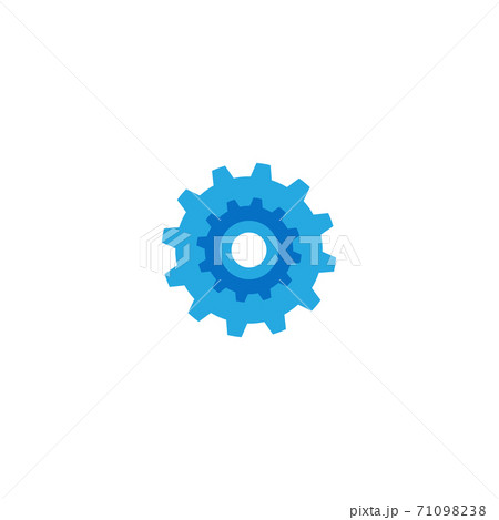 Blue Gear or cog icon. Stock vector illustration isolated on white background. Blue Gear or cog icon. Stock vector illustration isolated on white background. 71098238