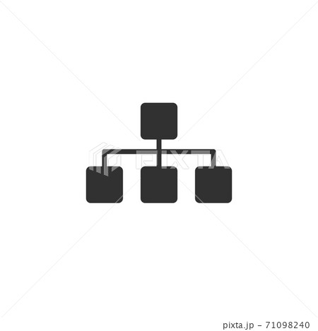 hierarchy icon, tree structure icon. Stock vector illustration isolated on white background. hierarchy icon, tree structure icon. Stock vector illustration isolated on white background. 71098240