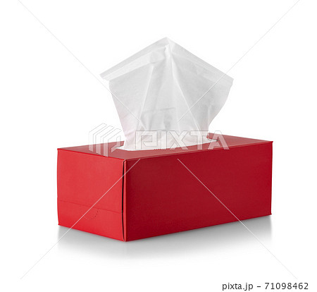 Red Cleaning wipes isolated on white background 71098462