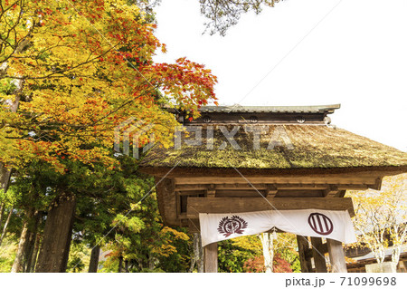仙台藩花山村寒湯番所跡の紅葉 宮城県栗原市 仙台藩花山村寒湯番所跡の紅葉 宮城県栗原市 71099698