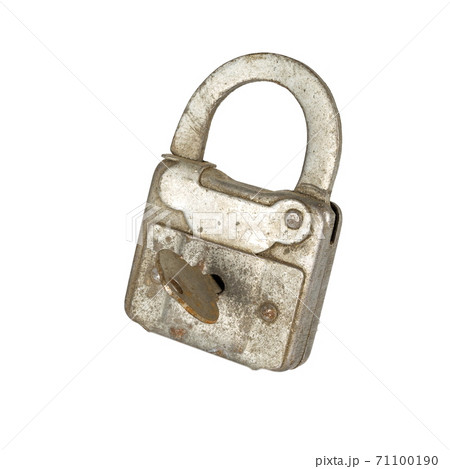 vintage old lock isolate on white background vintage old lock isolate on white background 71100190