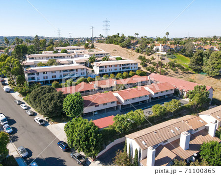Aerial view of houses and condos in Carlsbad 71100865