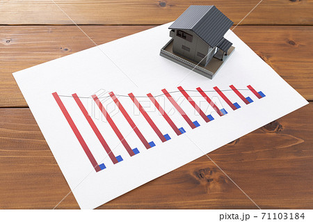 住宅とグラフ 71103184