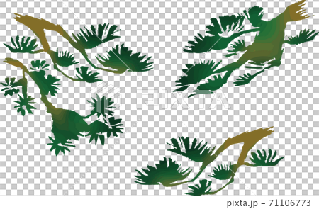 年賀 お正月 松 墨絵 水墨画 水彩 イラスト素材のイラスト素材