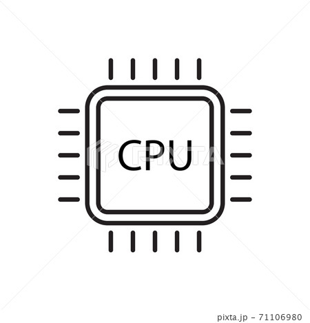 Central processing unit vector icon for for graphic design, logo, web site, social media, mobile app, ui illustration 71106980