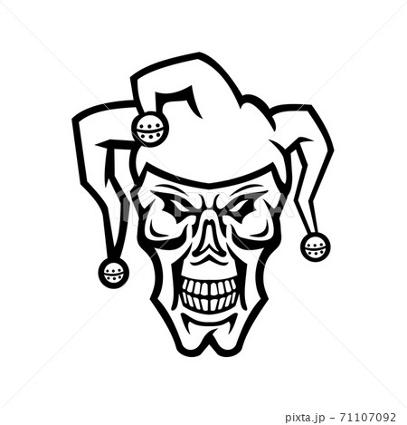 Head Of A Court Jester Or Joker Skull Skull のイラスト素材