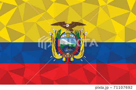 Low poly Ecuador flag vector illustration. Triangular Ecuadorian flag graphic. Ecuador country flag is a symbol of independence. Low poly Ecuador flag vector illustration. Triangular Ecuadorian flag graphic. Ecuador country flag is a symbol of independence. 71107692
