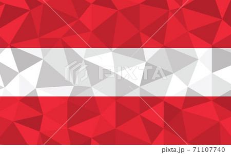 Low poly Austria flag vector illustration. Triangular Austrian flag graphic. Austria country flag is a symbol of independence. 71107740