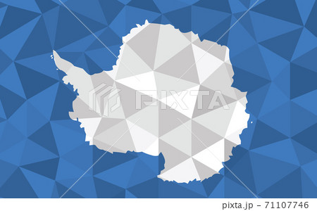 Low poly Antarctica flag vector illustration. Triangular Antarctic flag graphic. Antarctica country flag is a symbol of independence. 71107746