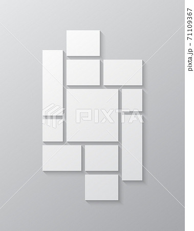 Vector background collage eleven frame image photo 71109367