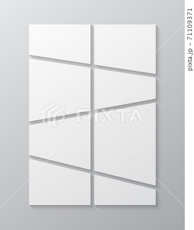 Vector template collage eight frames, images photo 71109371