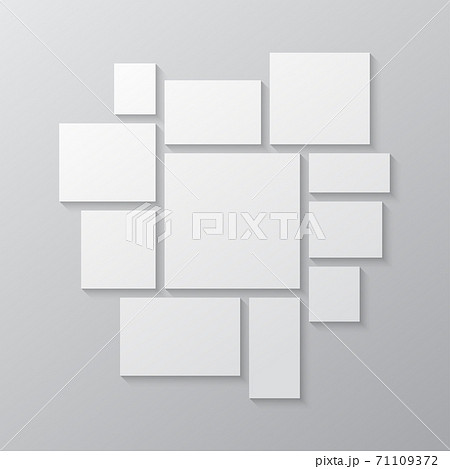 Vector empty collage board eleven images, photo 71109372