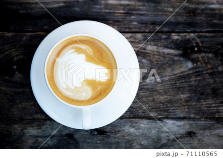 Coffee cup on wooden. Coffee cup on wooden. 71110565