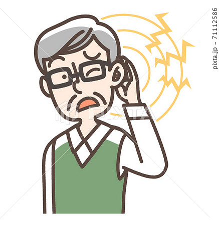 補聴器　難聴など　おじいさん 71112586
