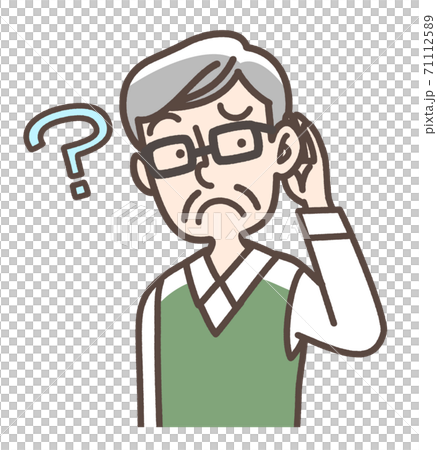 難聴など　おじいさん 71112589
