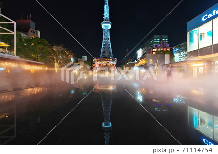リニューアルした夜の久屋大通公園　ミズベヒロバ 71114754